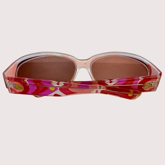 Jennifer Lopez Floral Eyewear Frames Oval Red Pink  JLO Logo Luxury Sunglasses - Picture 6 of 15